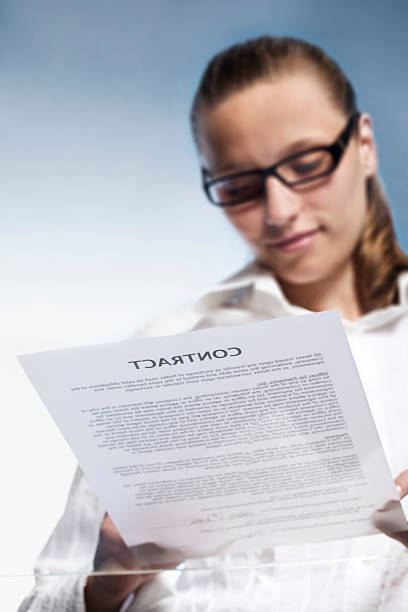 istock Businesswoman signing contract. 153158499