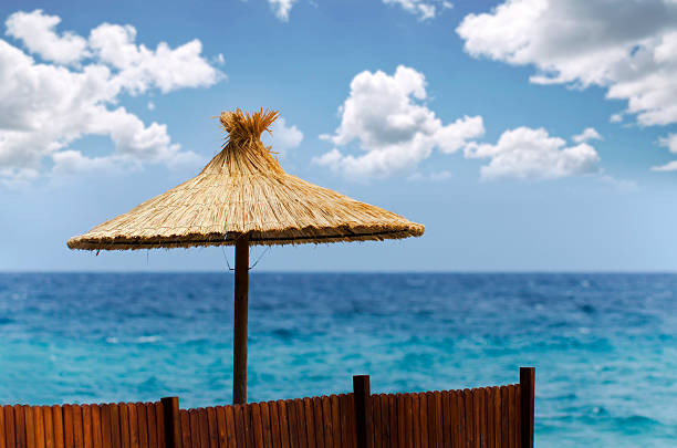 Beach umbrella stock photo