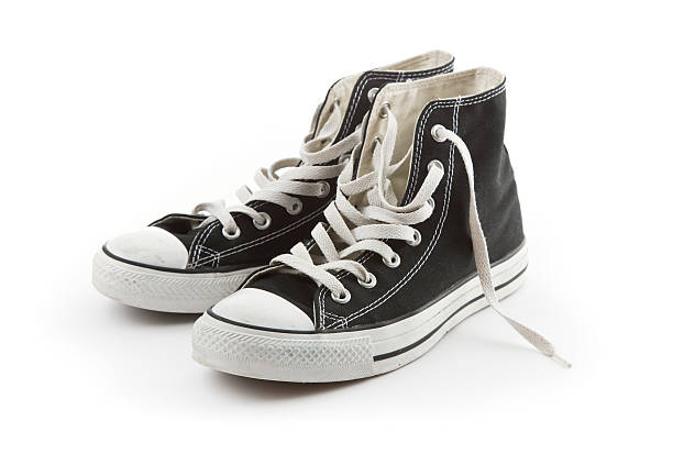 istock Pair of canvas sneakers isolated 153159790