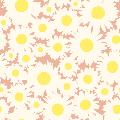 An adorable simple daisy pattern that makes the perfect backdrop for your springtime designs. Global colours, easy to change