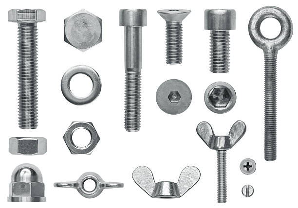 Hardware screw collection stock photo