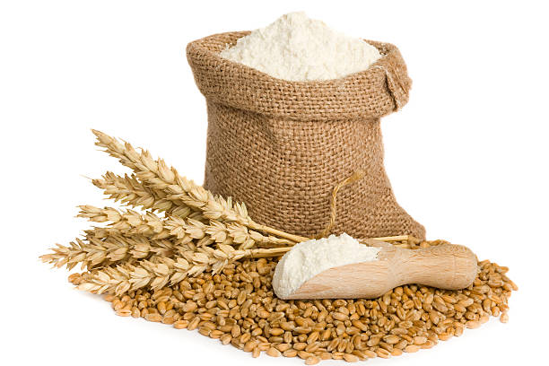 mąka w małych juta worek - whole wheat flour zdjęcia i obrazy z banku zdjęć