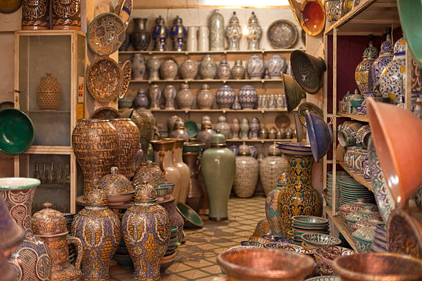 istock Pottery shop in Marrakesh 153162992