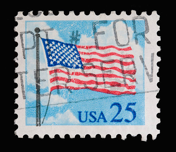 istock USA 25 cent stamp with stars and stripes flag imagine 153163397