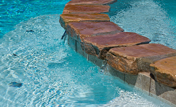 istock Spa overflowing in to A Pool 153163423