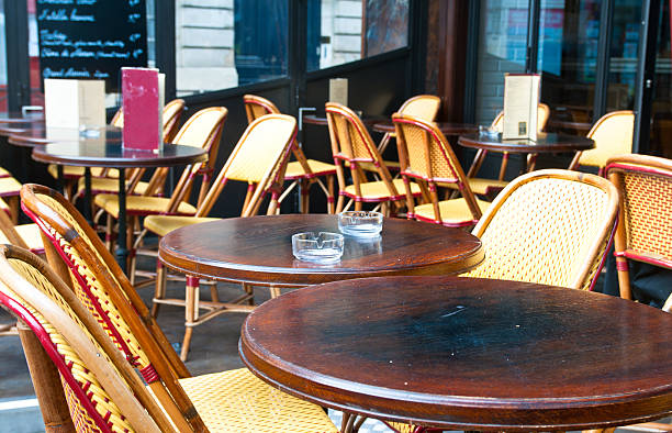istock Street view of a Cafe terrace 153164300