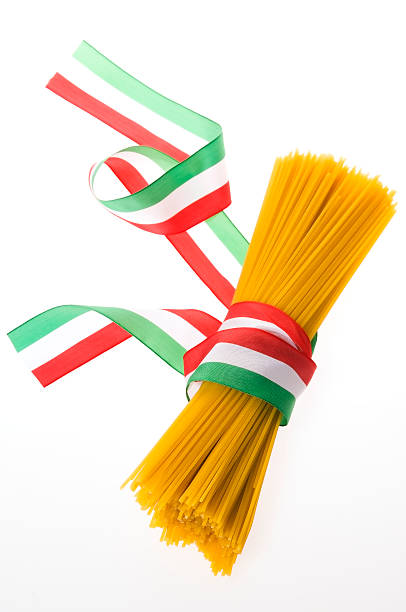 italian spaghetti stock photo