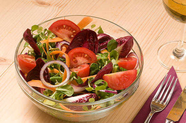 mixed fresh salad stock photo