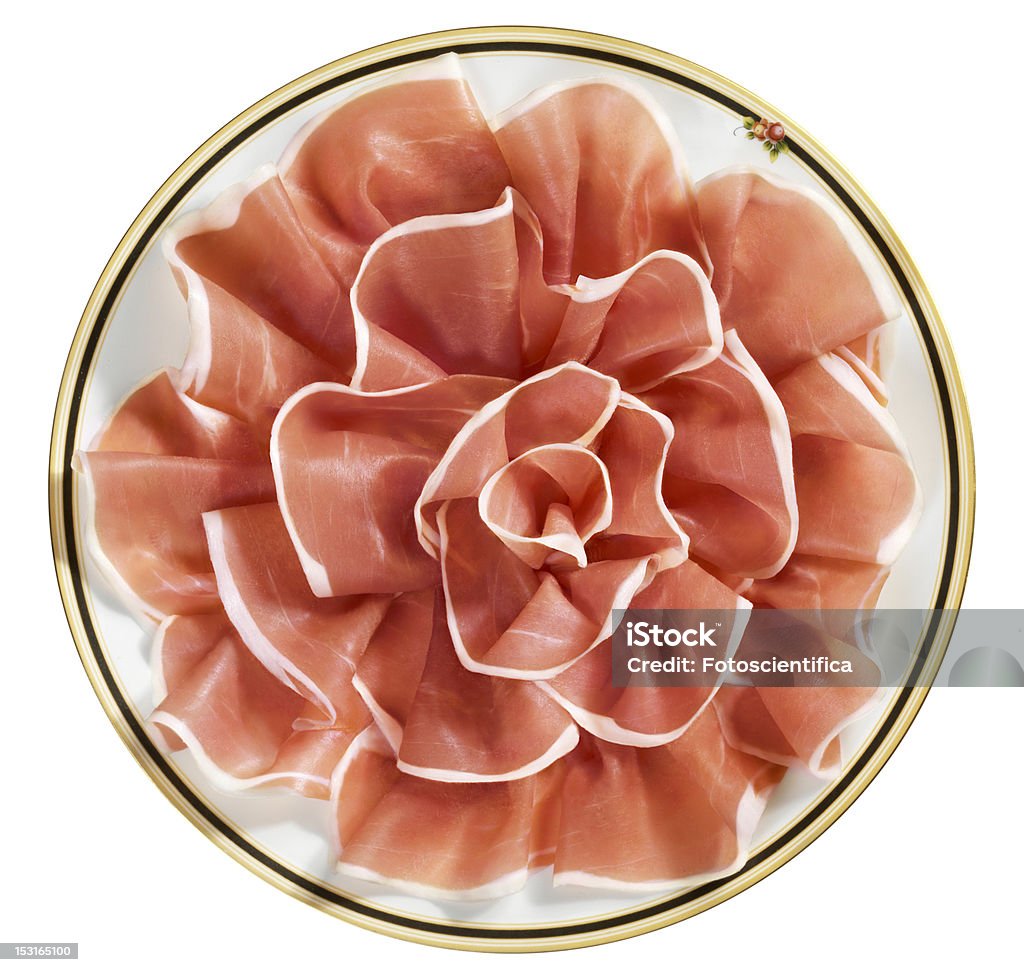 Dish with Parma ham Well decorated dish with Parma ham Parma Ham Stock Photo