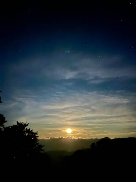 istock The born Moon - Moonlight on blue sky and stars 1531651852