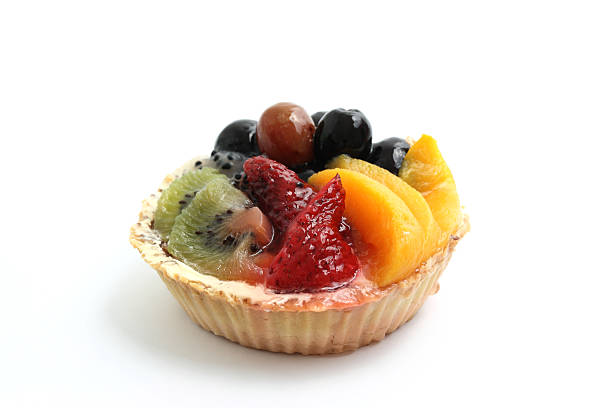 istock Delicious fruit tart isolated in white background 153165876