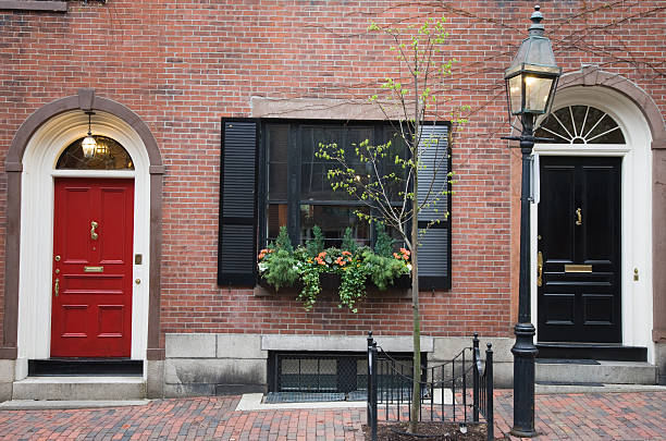 istock Red And Black City Doors 153165892