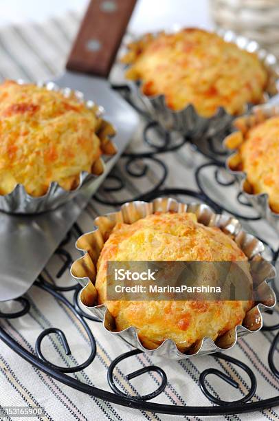 Pumpkincheese Muffins Stock Photo - Download Image Now - Baked, Breakfast, Cheese
