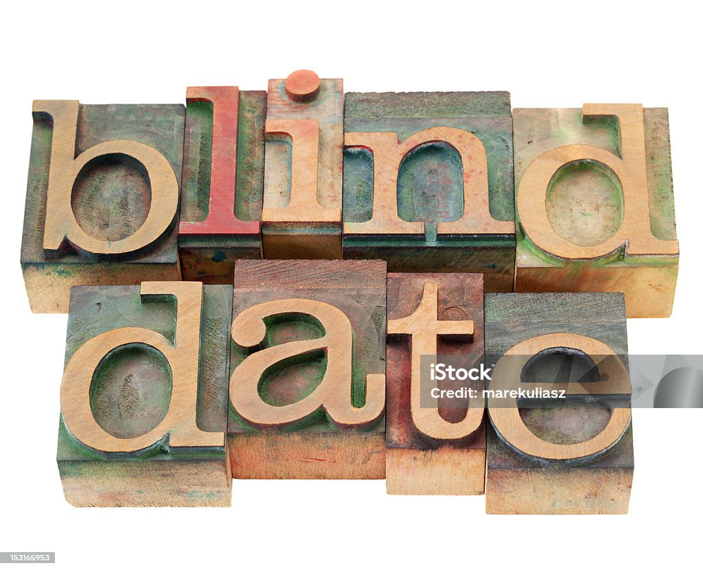 blind date tipo de Texto Impresso - Foto de stock de Blind Date royalty-free