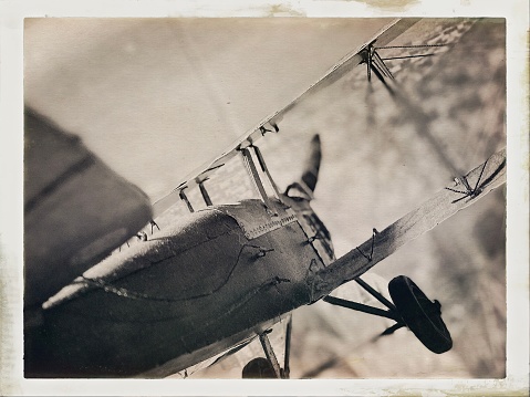 picture of a biplane in the sky