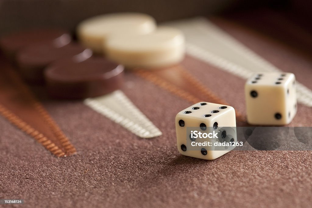 Backgammon double six in game of backgammon Backgammon Stock Photo