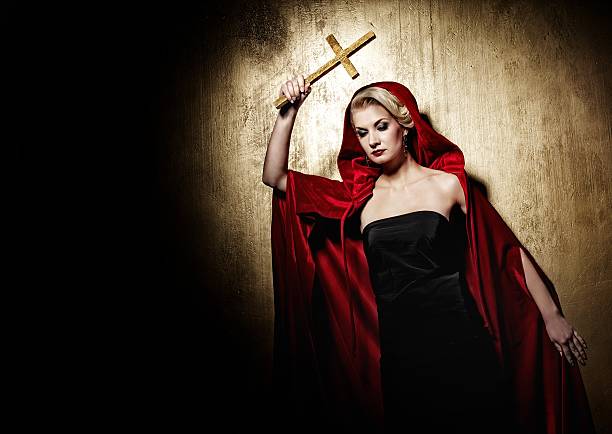 istock Lady with a golden cross 153168307