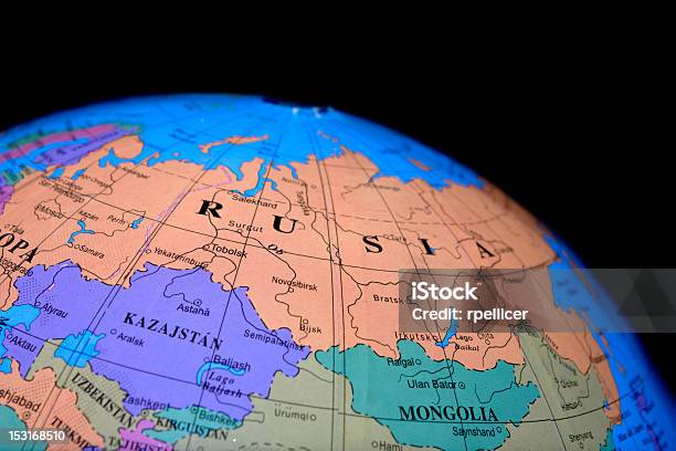 Globe Russia Stock Photo - Download Image Now - Map, Russia, Blue