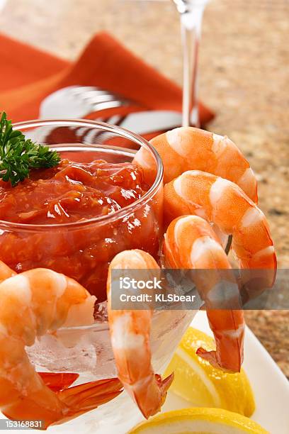 Delicious Shrimp Cocktail Stock Photo - Download Image Now - Appetizer, Brown, Close-up