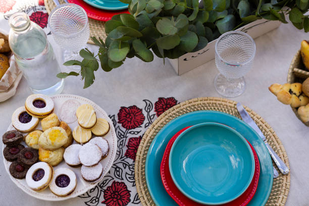 istock Decorated table at tea time in rural hotel 1531692225