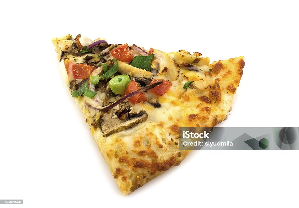 Slice of pizza Slice of pizza with cheese crust Baked Stock Photo