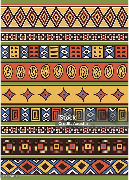 Set Of African Patterns Stock Illustration - Download Image Now - Abstract, Africa, Art