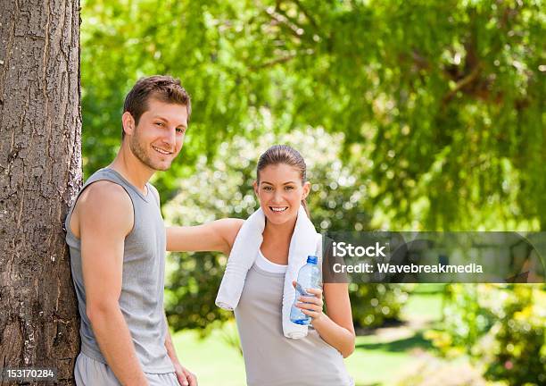 Lovers After The Gym Stock Photo - Download Image Now - Active Lifestyle, Adult, Clothing
