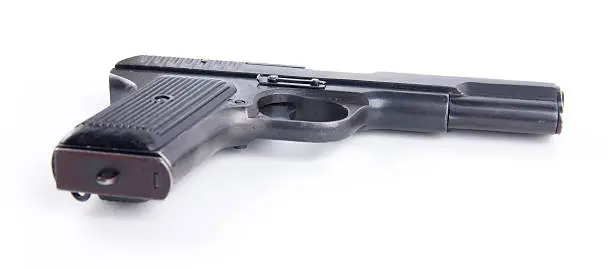 TT pistol isolated on a white background