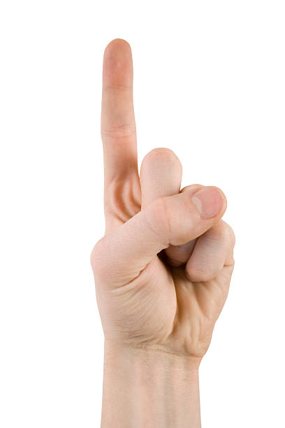 istock Male hand isolated on white 153171257