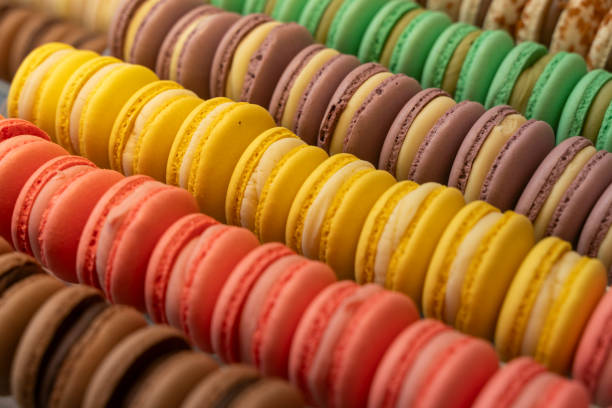 Beautiful and colorful macarones