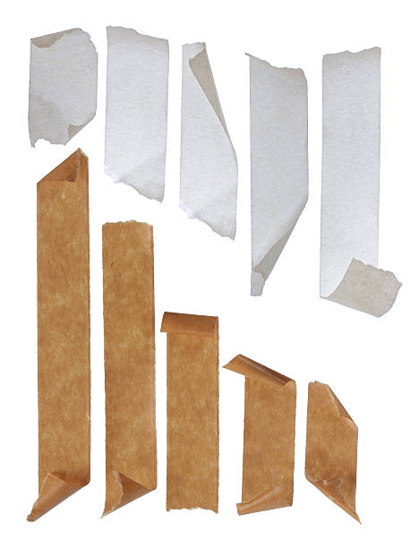 istock brown and white Strips of masking tape 153172724
