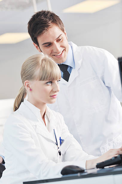 istock Scientists couple  together in a laboratory 153172896