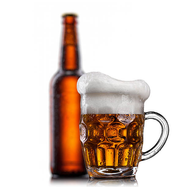 istock Beer in glass with water drops isolated on white 153173393