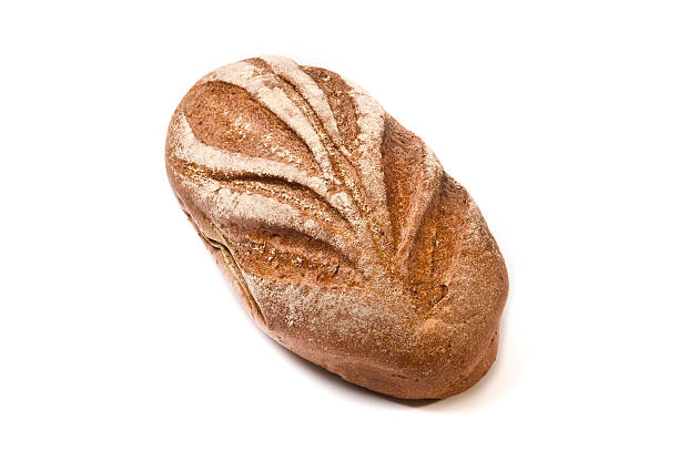 istock Dark brown coarse grinding bread loaf 153173622