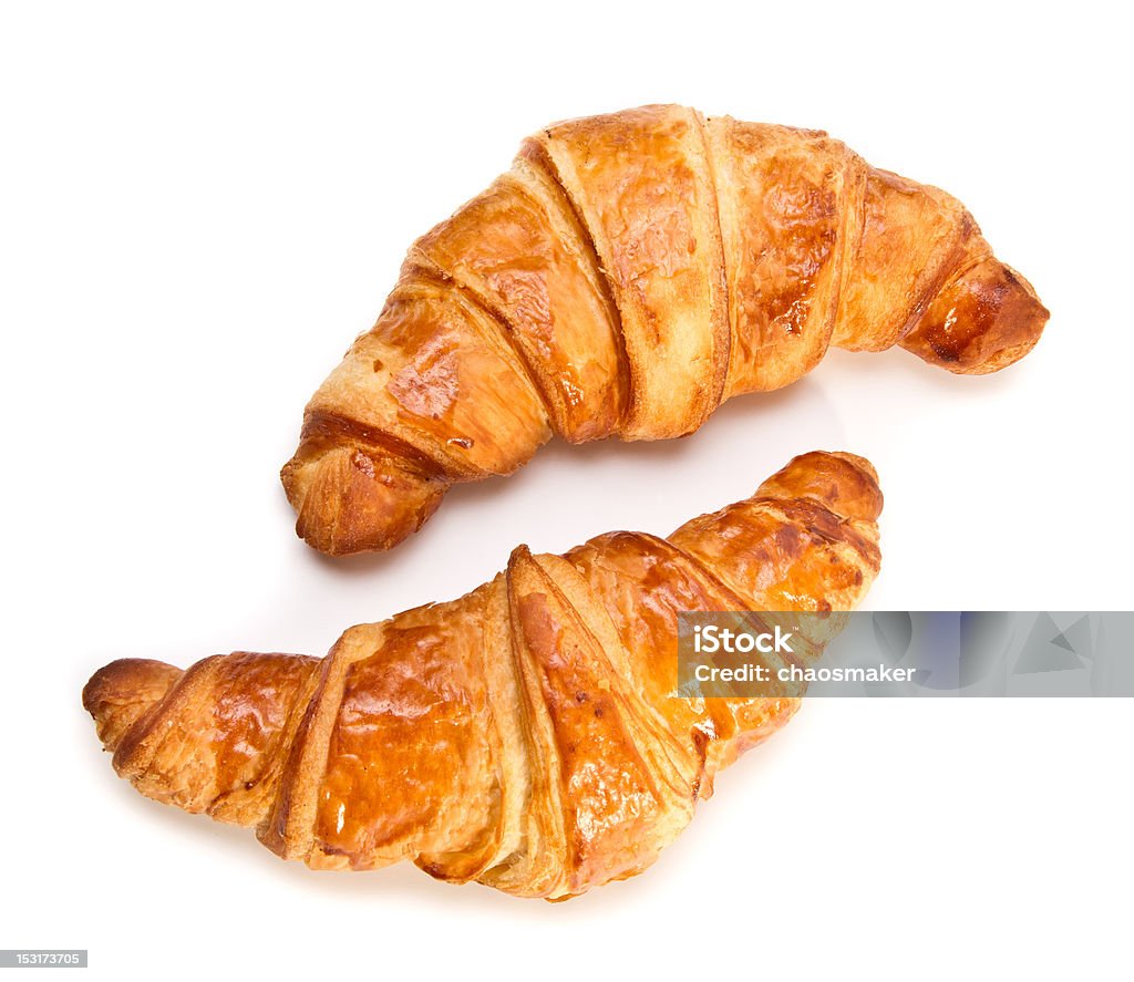 Zwei französische croissants - Lizenzfrei Croissant Stock-Foto