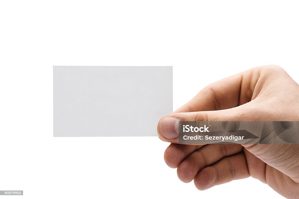 Blank business card Blank business card, Isolated on white Blank Stock Photo