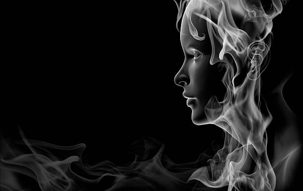 Face made of smoke