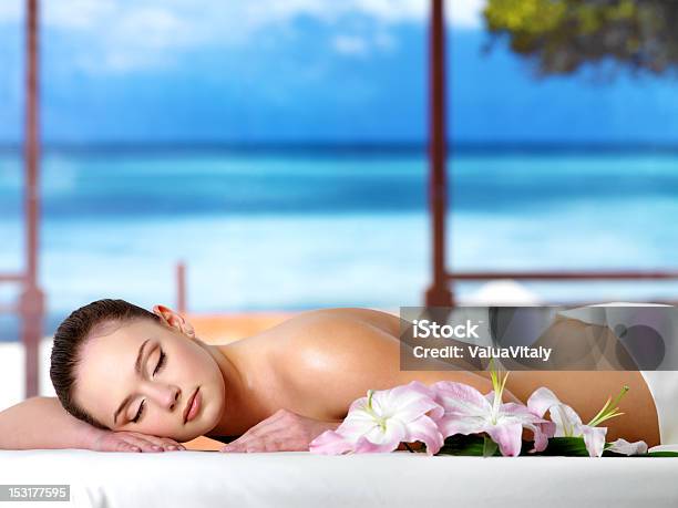 Woman Relaxing In Spa Salon Stock Photo - Download Image Now - Adult, Adults Only, Beautiful People