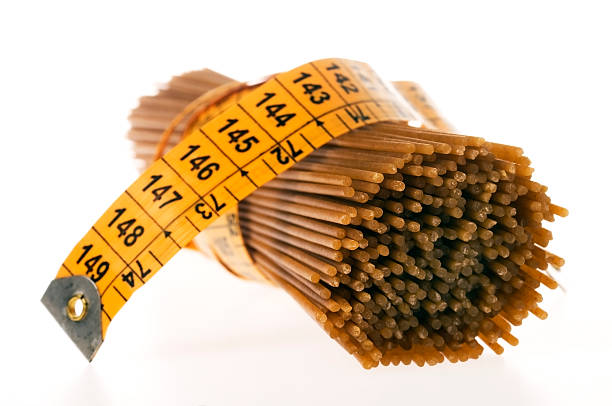 wholegrain bunch of spaghetti stock photo