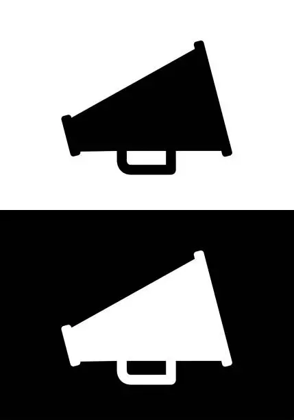 Vector illustration of Speaker icon. Loudspeaker, an attribute for organizers/