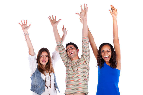 istock Three happy teenagers 153180340