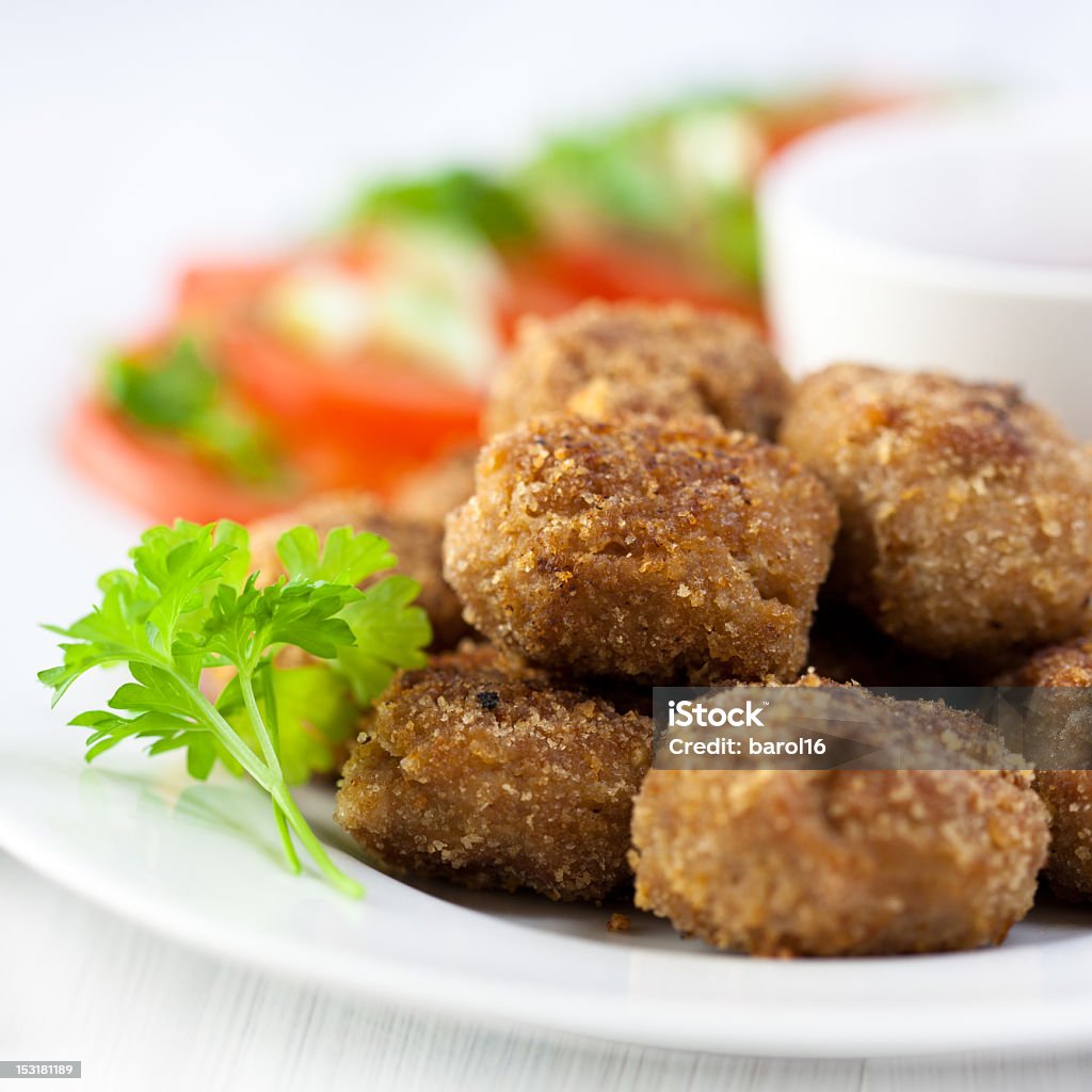 Meatballs meatballs served with tomato salad Appetizer Stock Photo