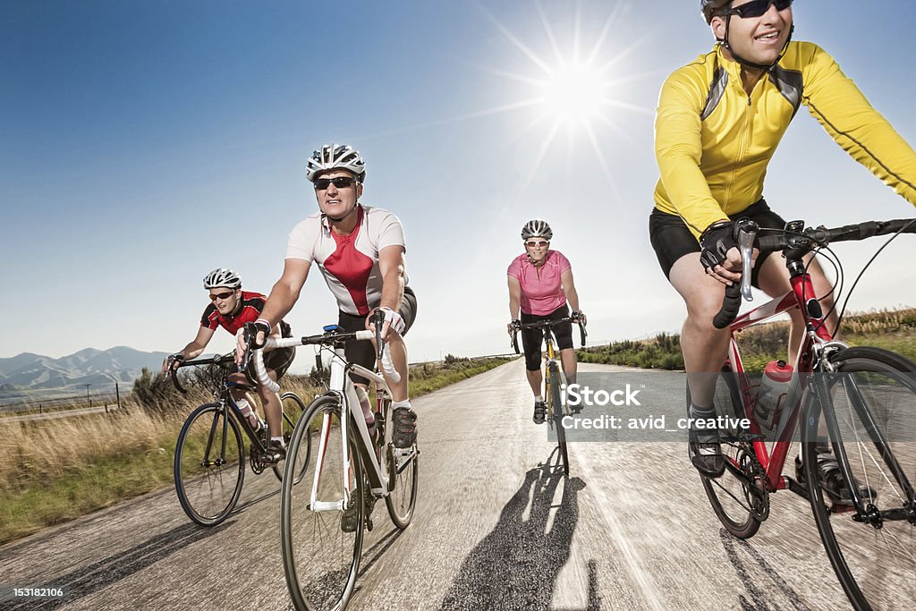 Road-Radfahrer Reiten zusammen - Lizenzfrei Radfahren Stock-Foto