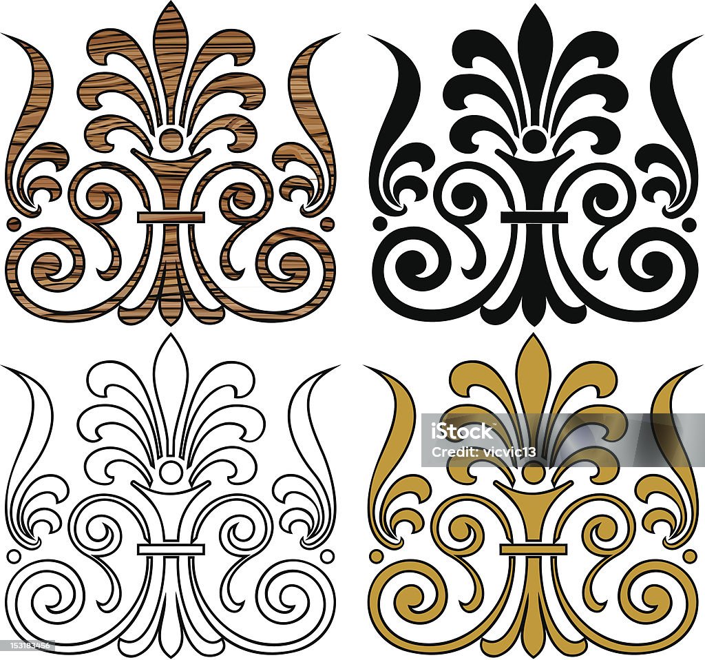 Classcal Pattern Classical Pattern Stock Illustration - Download Image Now - Black Color ...