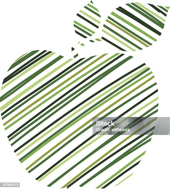 Ilustración de Green Apple Vector Fondo y más Vectores Libres de Derechos de Abstracto - Abstracto, Alimento, Clima tropical