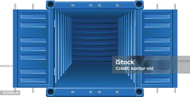 Vetores de Contêiner De Carga Ilustração Vetorial e mais imagens de Contêiner de carga - Contêiner de carga, Aberto, Caixa - Recipiente