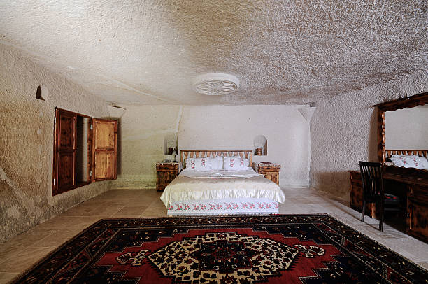Cave hotel room and traditional design stock photo