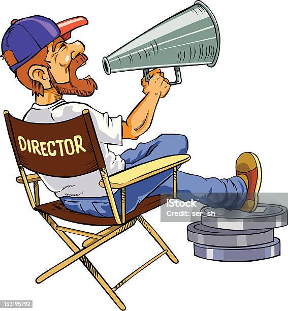 Movie Director Stock Illustration - Download Image Now - Caricature, Hollywood - Florida, Chair