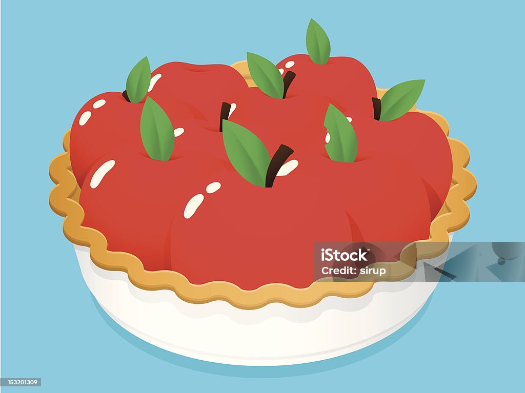 Manzana pastel de frutas - arte vectorial de Al horno libre de derechos