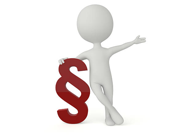 3d humanoid character with a red paragraph sign